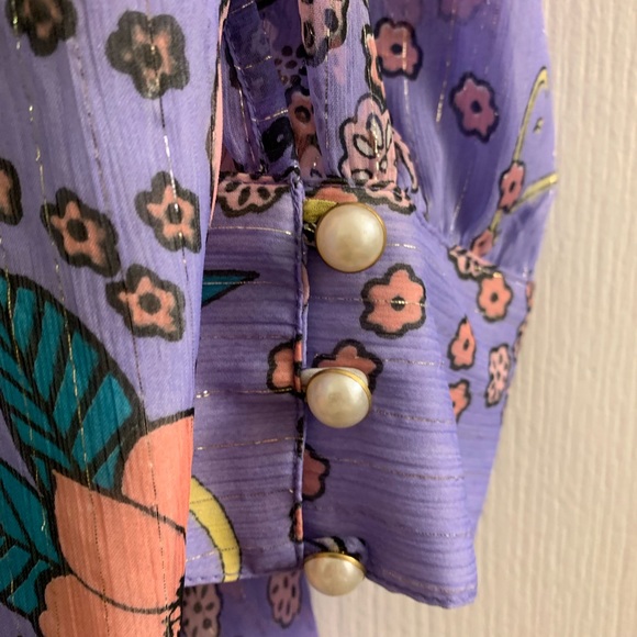 Purple Maxi ModCloth Patterned Dress - Picture 2 of 5